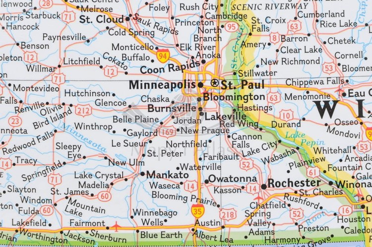 USA / Stany Zjednoczone 1:2 815 000. Mapa ścienna polityczna wydawnictwa National Geographic. Fragment 3