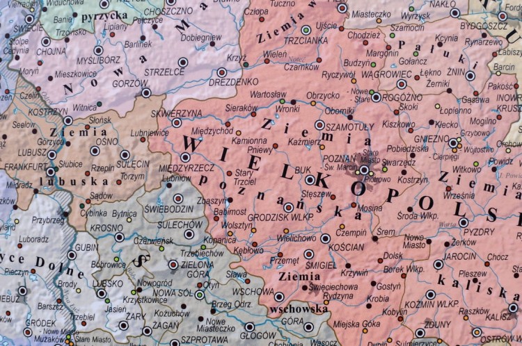 Polska. Regiony historyczne / Poczet królów i książąt polskich. Mapa ścienna. Fragment 3