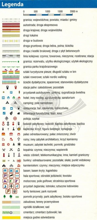 Tychy, Pszczyna i okolice. Mapa turystyczna dla aktywnych wydawnictwa Galileos. Legenda