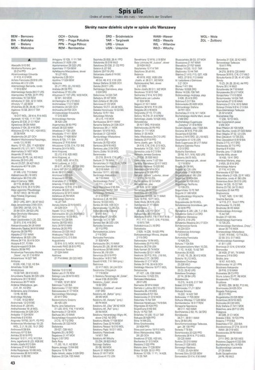 Warszawa 1:13 000. Atlas samochodowy miasta XXL wydawnictwa Demart. Indeks ulic