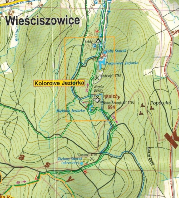 Rudawy Janowickie 1:25 000. Mapa turystyczna wydawnictwa Galileos. Fragment 4