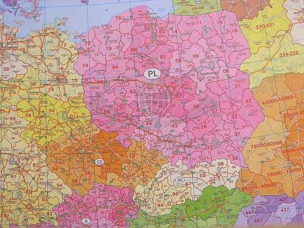 Europa 1:3 700 000. Mapa ścienna kodowa wydawnictwa Freytag & Berndt. Fragment 1