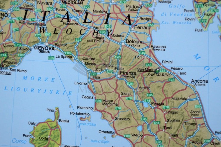 Europa polityczno-drogowa 1:4 700 000 Mapa w ramie Jokart fragment 4