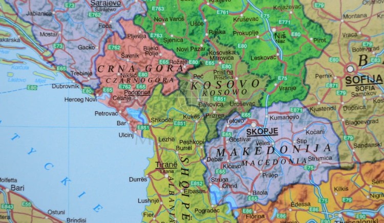 Europa polityczno-drogowa 1:4 700 000 Mapa w ramie Jokart fragment 5