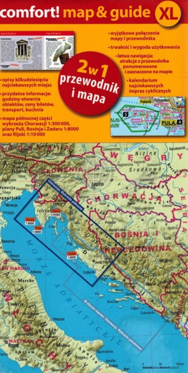 Chorwacja, wybrzeże północne. Laminowana mapa / Plan miasta + Miniprzewodnik wydawnictwa ExpressMap. Okładka tył