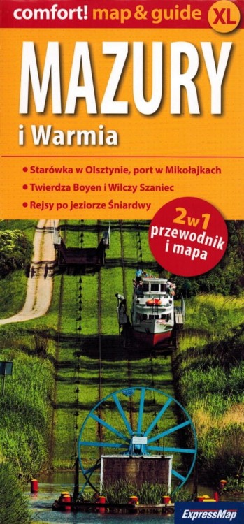 Mazury i Warmia Laminowana mapa turystyczna / Miniprzewodnik ExpressMap okładka