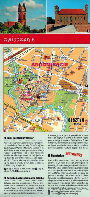 Mazury i Warmia Laminowana mapa turystyczna / Miniprzewodnik ExpressMap informator
