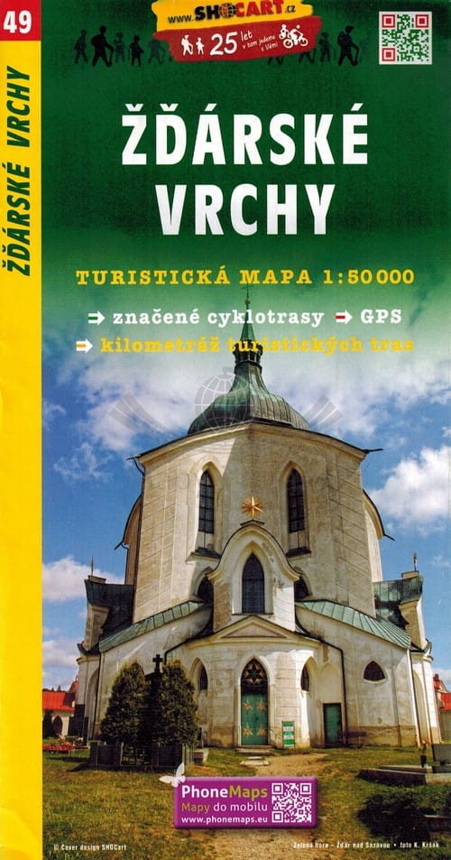 Góry Zdziarskie / Zdarske Vrchy. Mapa turystyczna 49. Shocart