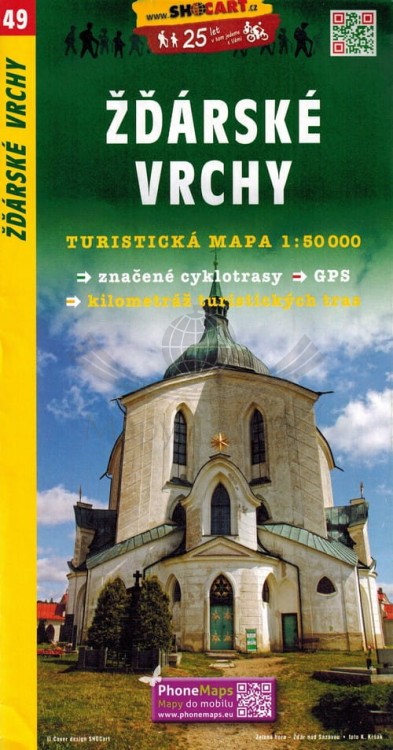 Góry Zdziarskie / Zdarske Vrchy. Mapa turystyczna 49 wydawnictwa Shocart. Okładka