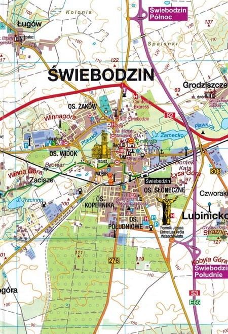 Pojezierze Łagowskie i Równina Torzymska. Międzyrzecki Rejon Umocniony. Mapa turystyczna wydawnictwa Sygnatura. Fragment 2