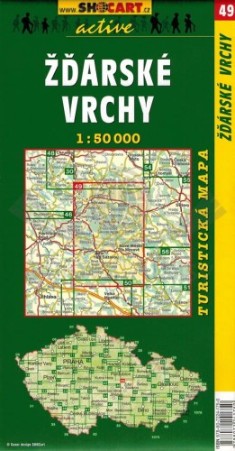 Góry Zdziarskie / Zdarske Vrchy. Mapa turystyczna 49 wydawnictwa Shocart. Okładka tył