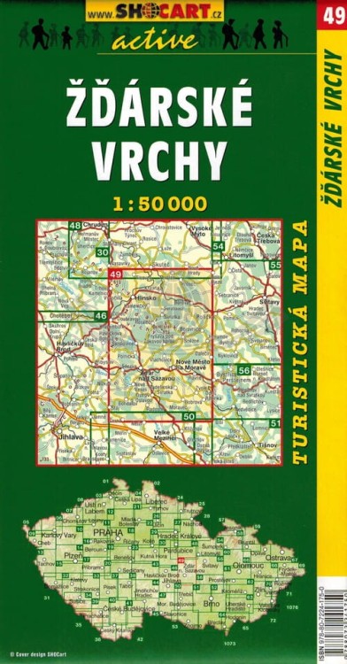 Góry Zdziarskie / Zdarske Vrchy. Mapa turystyczna 49 wydawnictwa Shocart. Okładka tył