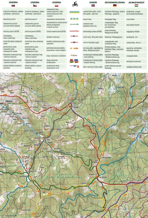 Słowacja 1:50 000. Atlas turystyczny wydawnictwa Shocart. Legenda 3