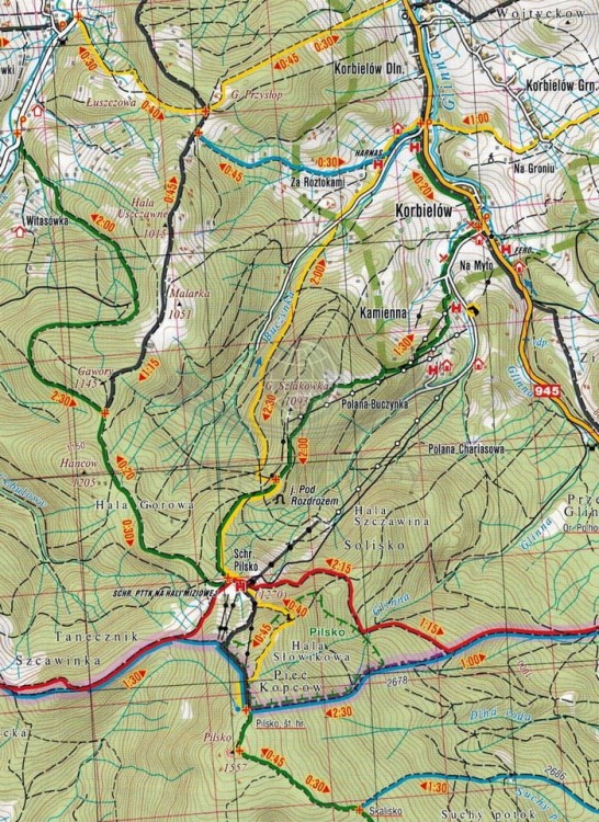 Słowacja 1:50 000. Atlas turystyczny wydawnictwa Shocart. Fragment 1