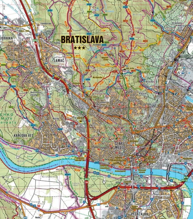 Słowacja 1:50 000. Atlas turystyczny wydawnictwa Shocart. Fragment 2