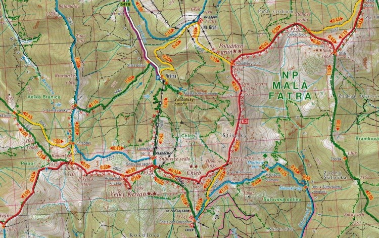 Słowacja 1:50 000. Atlas turystyczny wydawnictwa Shocart. Fragment 3