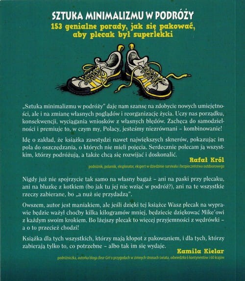 Sztuka minimalizmu w podróży. Poradnik. Okładka tył