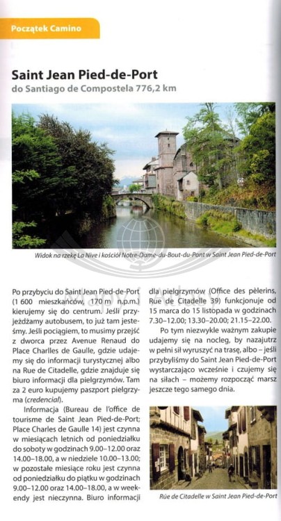 Camino de Santiago / Droga św. Jakuba. Przewodnik dla pielgrzymów. Szymon Pilarz wydawnictwa WAM. Przykładowa strona 1