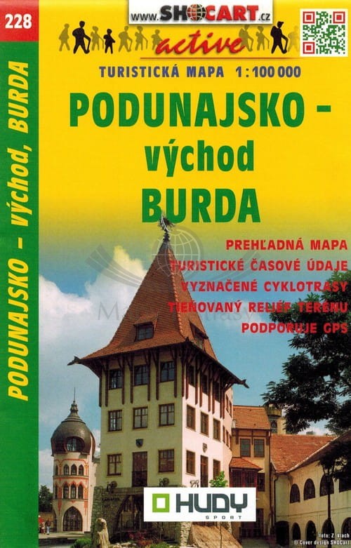 Podunajsko - vychod / Dunaj - wschód, Burda. Mapa turystyczna 228. Shocart