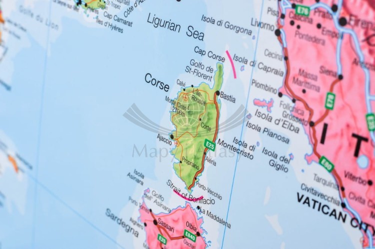 Europa 1:3 200 000. Mapa polityczno-drogowa w wersji do wpinania wydawnictwa Maps International. Fragment 7