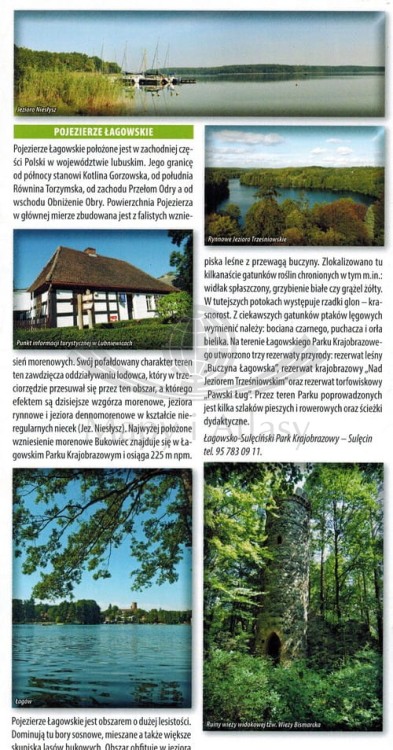 Międzyrzecki Rejon Umocniony, Pojezierze Łagowskie. Łagów - Lubniewice. Mapa turystyczna wydawnictwa Galileos. Informator - fragment