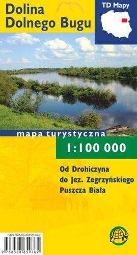 Dolina Dolnego Bugu 1:100 000. Nadbużański Park Krajobrazowy, Puszcza Biała. Laminowana mapa turystyczna wydawnictwa Agencja TD
