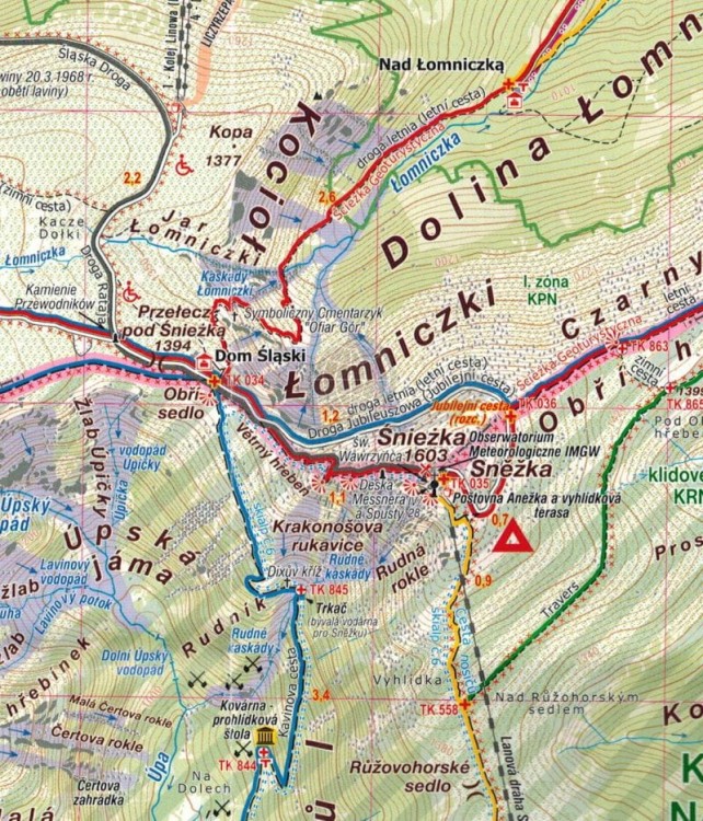 Karkonosze 1:25 000. Mapa turystyczna 721 wydawnictwa Shocart. Fragment 1