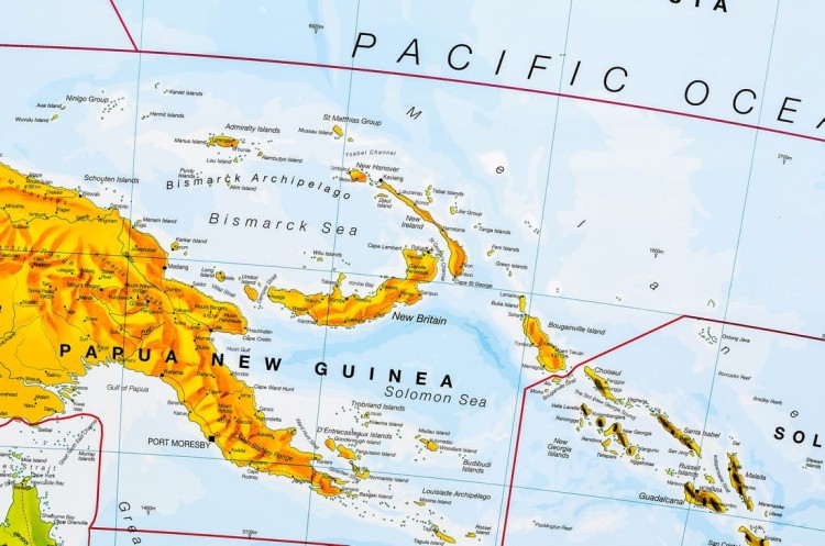 Australia 1:7 000 000. Mapa ścienna polityczna wydawnictwa Maps International. Fragment 6