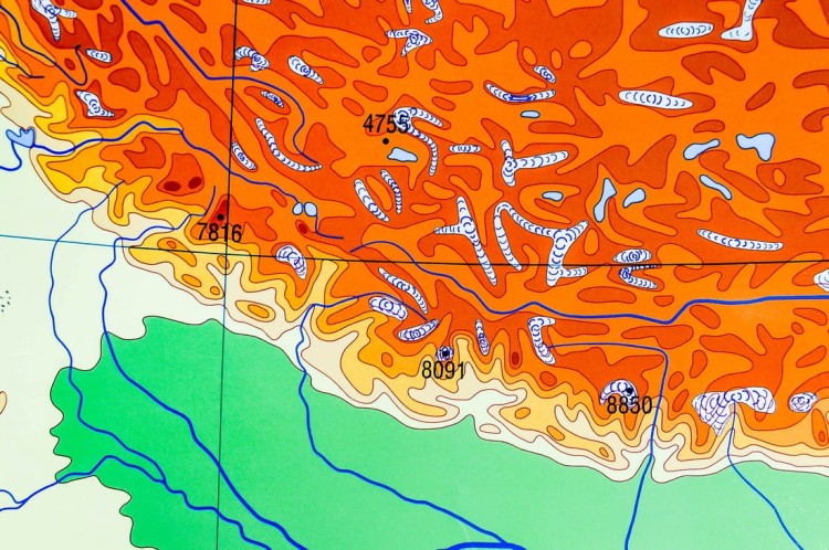 Azja 1:7 500 000. Mapa ścienna ogólnogeograficzna / do ćwiczeń. Strona 2 - fragment 2
