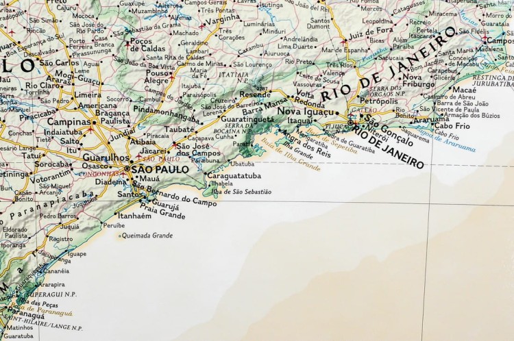 Brazylia 1:5 000 000. Mapa ścienna ekskluzywna wydawnictwa National Geographic. Fragment 5