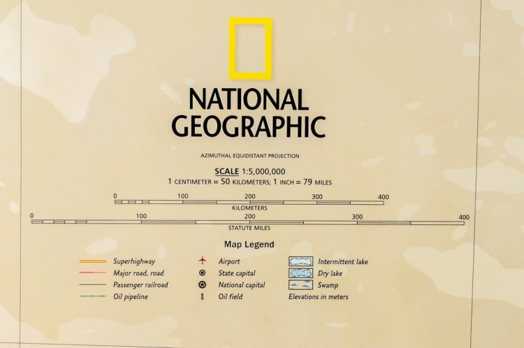 Brazylia 1:5 000 000. Mapa ścienna ekskluzywna wydawnictwa National Geographic. Legenda