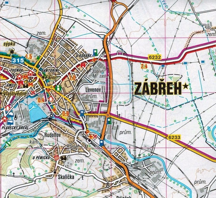 Górne Morawy, Niski Jesionik / Horni Pomoravi, Nizky Jesenik. Mapa turystyczna 460 + Miniprzewodnik wydawnictwa Shocart. Fragment 1