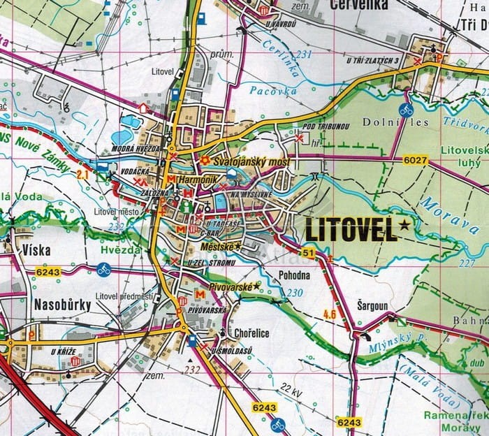 Górne Morawy, Niski Jesionik / Horni Pomoravi, Nizky Jesenik. Mapa turystyczna 460 + Miniprzewodnik wydawnictwa Shocart. Fragment 2