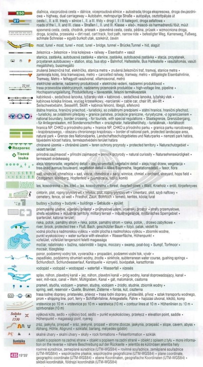 Słowacki Kras / Slovensky Kras. Mapa turystyczna 1108 wydawnictwa Shocart. Legenda 2