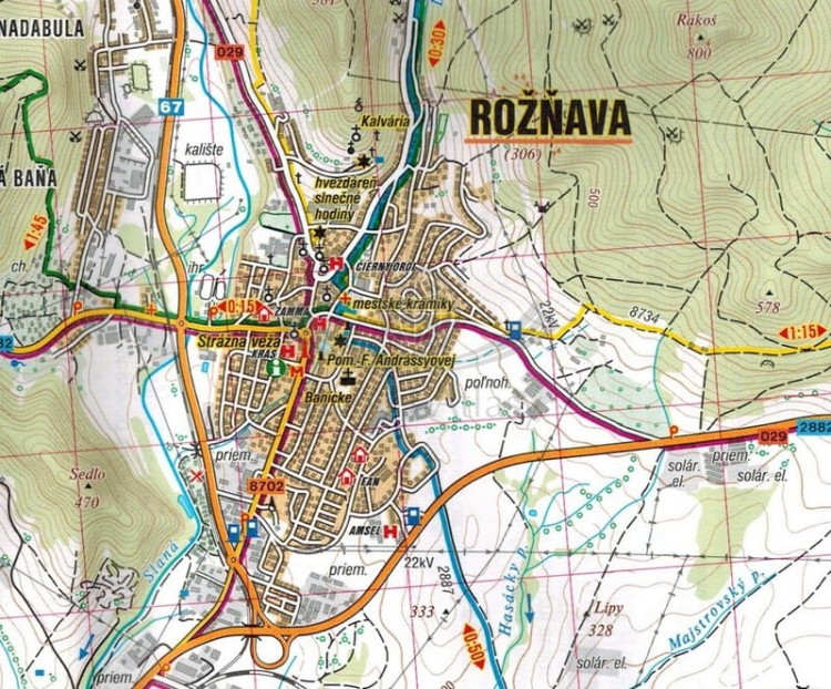 Słowacki Kras / Slovensky Kras. Mapa turystyczna 1108 wydawnictwa Shocart. Fragment 1