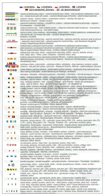 Spisz, Góry Lewockie / Spis, Levocske Vrchy. Mapa turystyczna 1109 wydawnictwa Shocart. Legenda 1