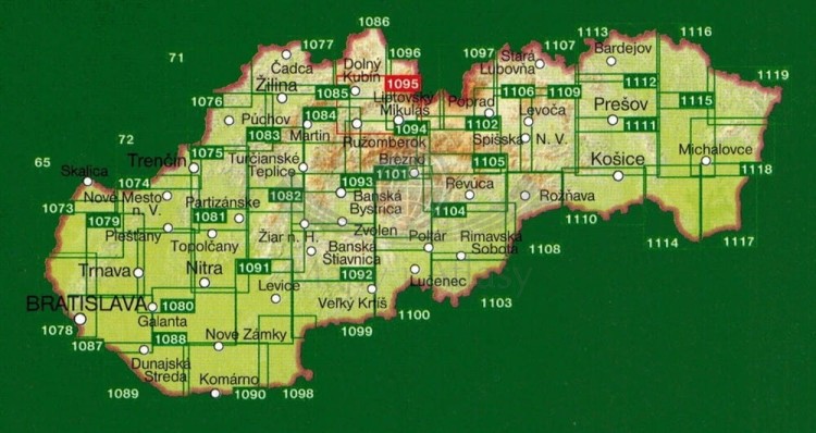 Góry Choczańskie / Chocske Vrchy. Mapa turystyczna 1095 wydawnictwa Shocart. Pozostałe publikacje