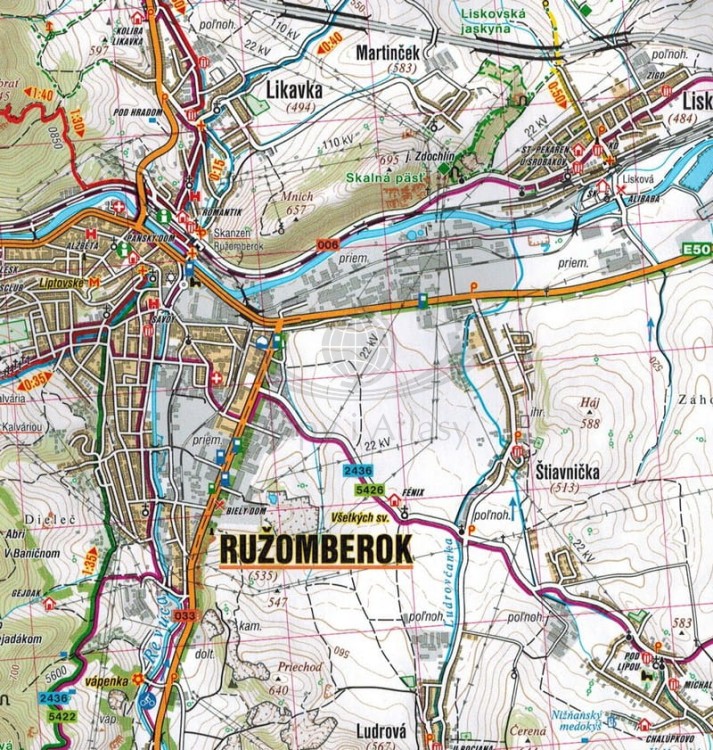Góry Choczańskie / Chocske Vrchy. Mapa turystyczna 1095 wydawnictwa Shocart. Fragment 1