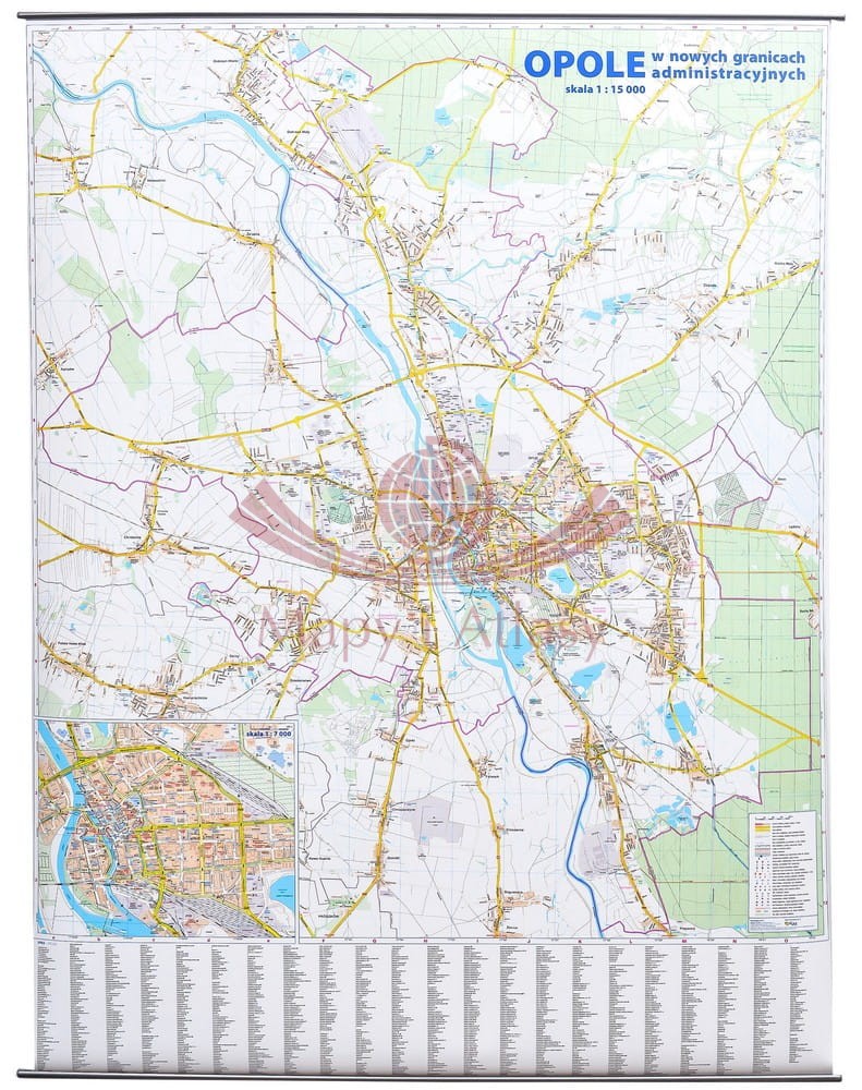 Opole 1:15 000. Mapa ścienna / Plan miasta