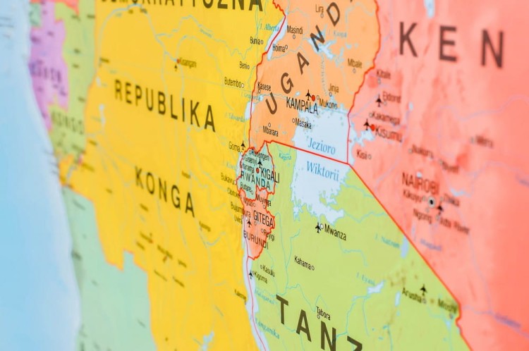 Afryka 1:8 000 000. Mapa ścienna polityczna wydawnictwa Meridian. Fragment 5