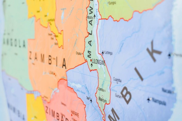 Afryka 1:8 000 000. Mapa ścienna polityczna wydawnictwa Meridian. Fragment 6