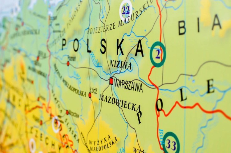 Europa 1:4 000 000. Mapa ścienna fizyczna z elementami ekologii wydawnictwa Meridian. Fragment 6