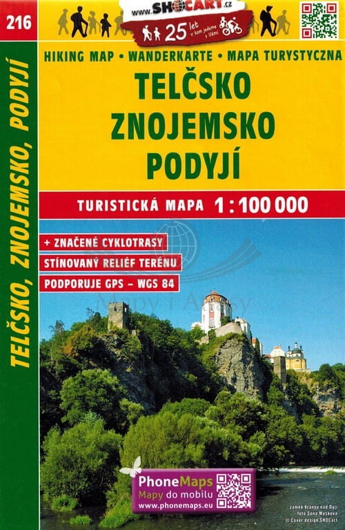 Telcz, Znojmo, Podyje / Telcsko, Znojemsko, Podyji. Mapa turystyczna 216. Shocart