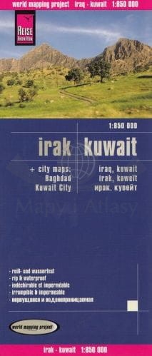 Irak, Kuwejt 1:850 000. Wodoodporna mapa samochodowo-turystyczna wydawnictwa Reise Know-How. Okładka