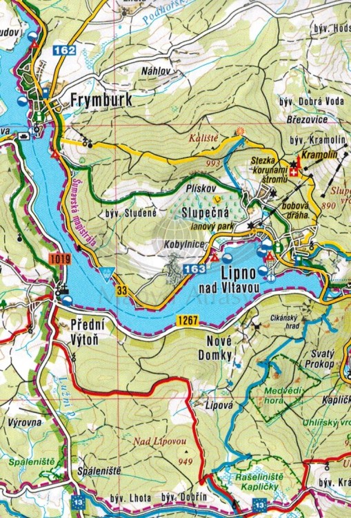 Szumawa. Mapa turystyczna 214 wydawnictwa Shocart. Fragment 2