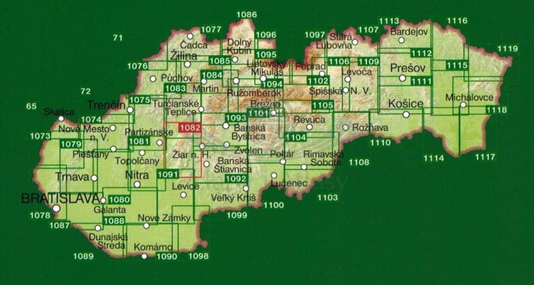 Ptasznik / Vtacnik mapa turystyczna wydawnictwa Shocart. Publikacje