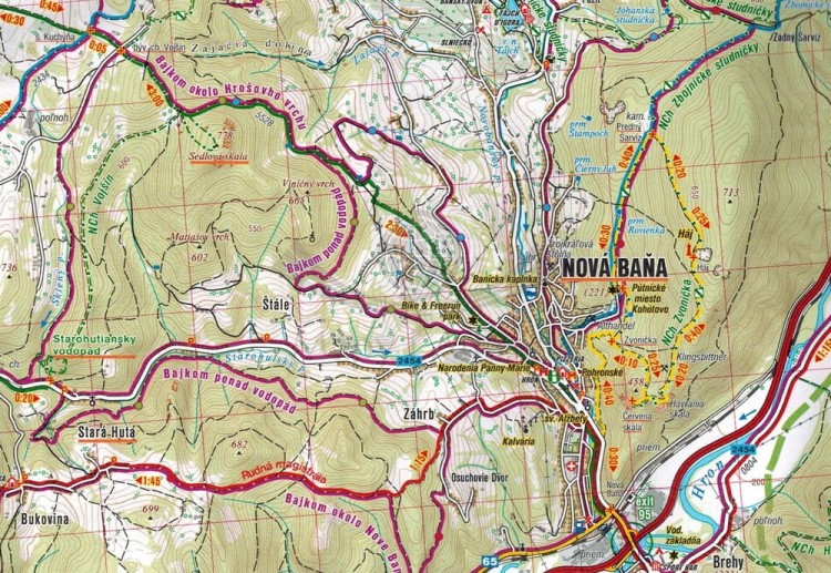 Ptasznik / Vtacnik mapa turystyczna wydawnictwa Shocart. Fragment 1