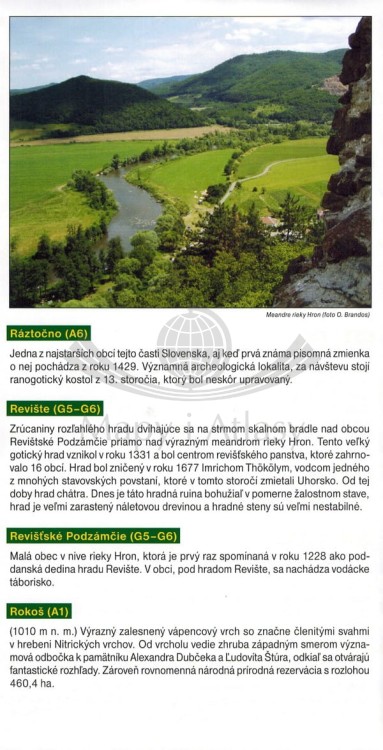 Ptasznik / Vtacnik mapa turystyczna wydawnictwa Shocart. Fragment opisów