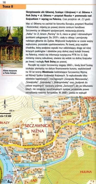 Szczawnica i Pieniny. Przewodnik z mapami wydawnictwa Gauss. Przykładowa strona 1