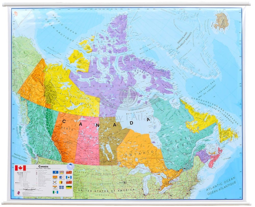 Kanada 1:4 850 000. Mapa ścienna polityczna. MI